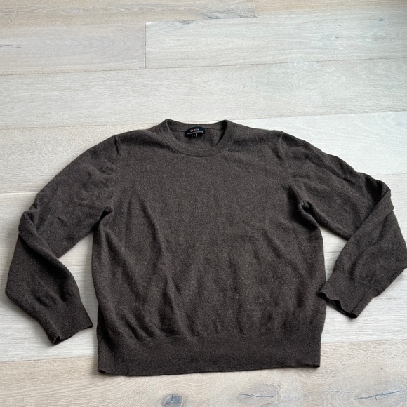 100% Mongolian cashmere Quince womens Brown Sweater sz large - Picture 2 of 7